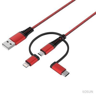 USB A To Micro Type C Lightning C48 Multi USB Data Cable 5V2.4A 1M