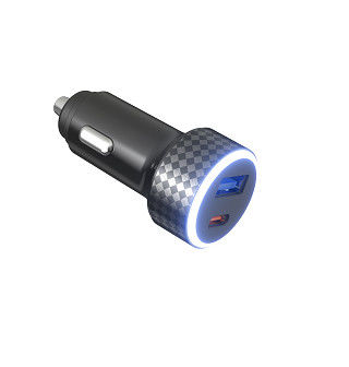 PD QC FCC ABS 5V3A PD20W dual usb vehicle charger For Samsung