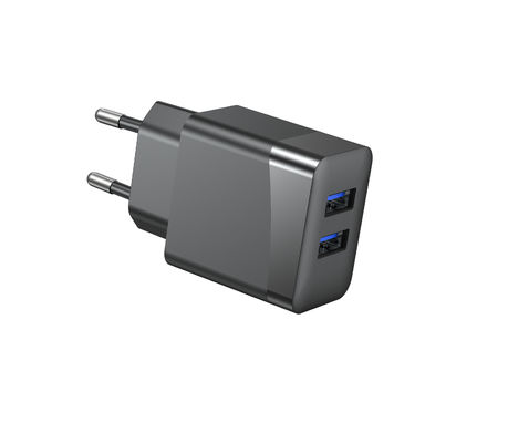 ErP 12W AC100V OEM Dual Ports USB Charger 5V2.4A
